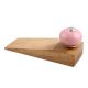 Pink Round Ceramic Wooden Door Stopper